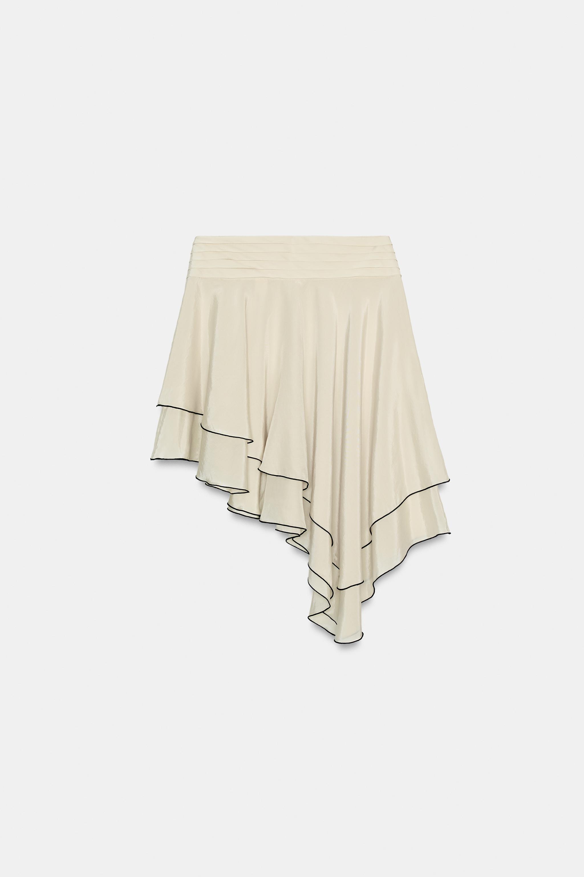ASYMMETRIC RUFFLED SKIRT ZW COLLECTION